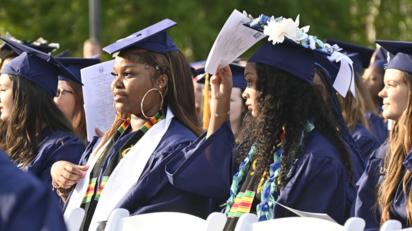 Graduation students in crowd Graduation students in crowd