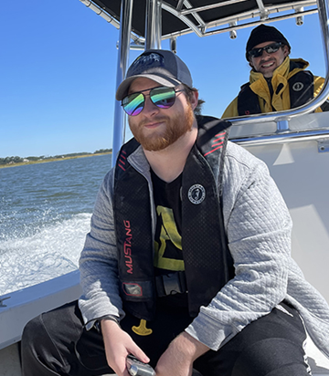 Patrick Jones on a boat Patrick Jones on a boat