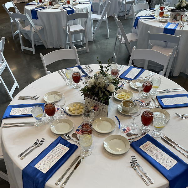 Catering on the HHI campus table
