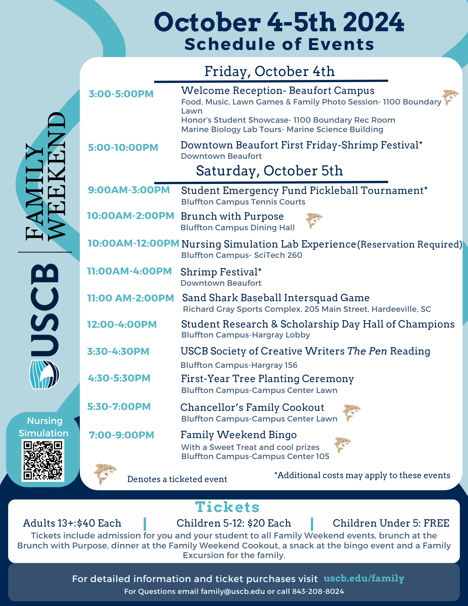 Family Weekend Schedule