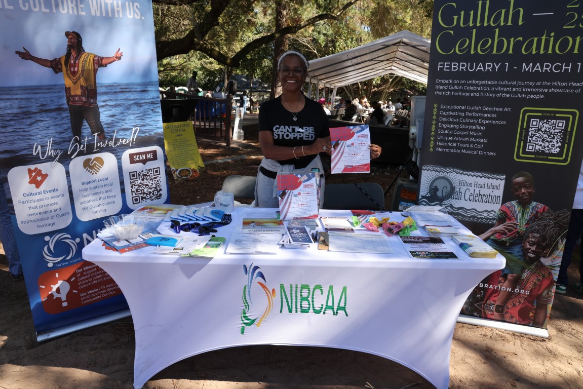 The NIBCAA table at the 2024 Gullah Food Festival 