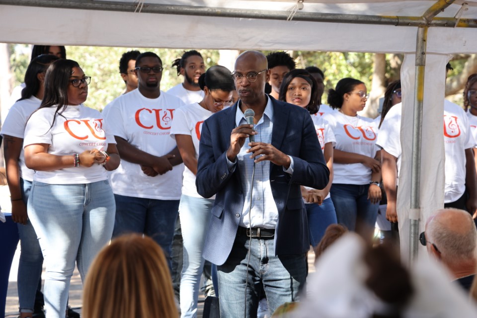 Clafflin Student Choir and Faculty leader at the 2024 Gullah Food Festival 