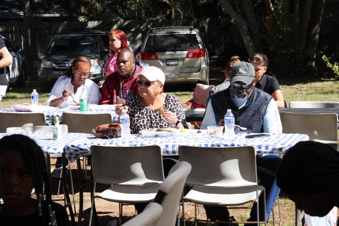 Guests eating food at the 2024 Gullah Food Festival 