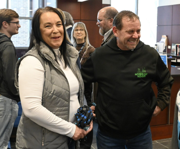 Community members in the Bluffton Library