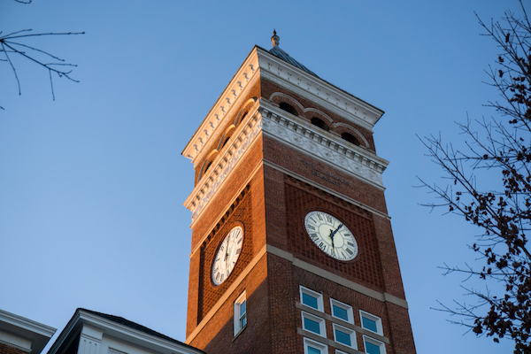 Brick tower from below