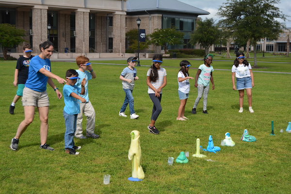 Participants in USCB’s “Mad Scientists” day camp used hydrogen peroxide to make “elephant toothpaste.” Dr. Jena Chojnowski was the camp’s director.