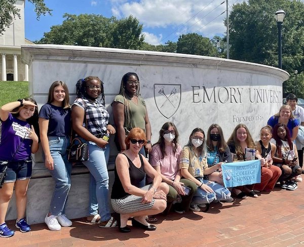 USCB Honors students traveled to Atlanta to visit the Centers for Disease Control and Prevention (CDC) headquarters and Laney Graduate School at Emory University.  Dr. Jo Kuehn, Dr. Babet Villena-Alvarez and Dr. Beda Alvarez led the trip.