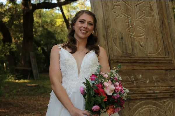 Bride with flowers