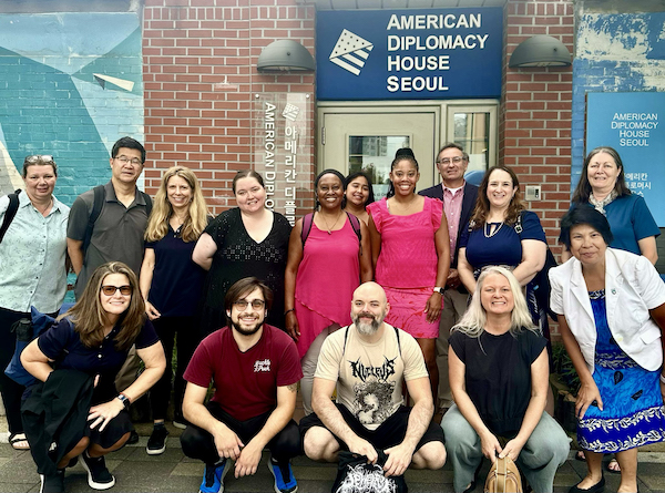 Students and staff at American Diplomacy House